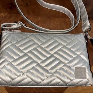 Silver Quilted Women's Bag